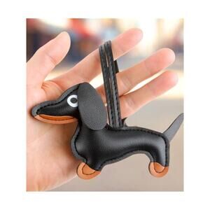 Dachshund Keychain, Dog Shaped Keychain Keyring Cute Leather Animal Key Holder